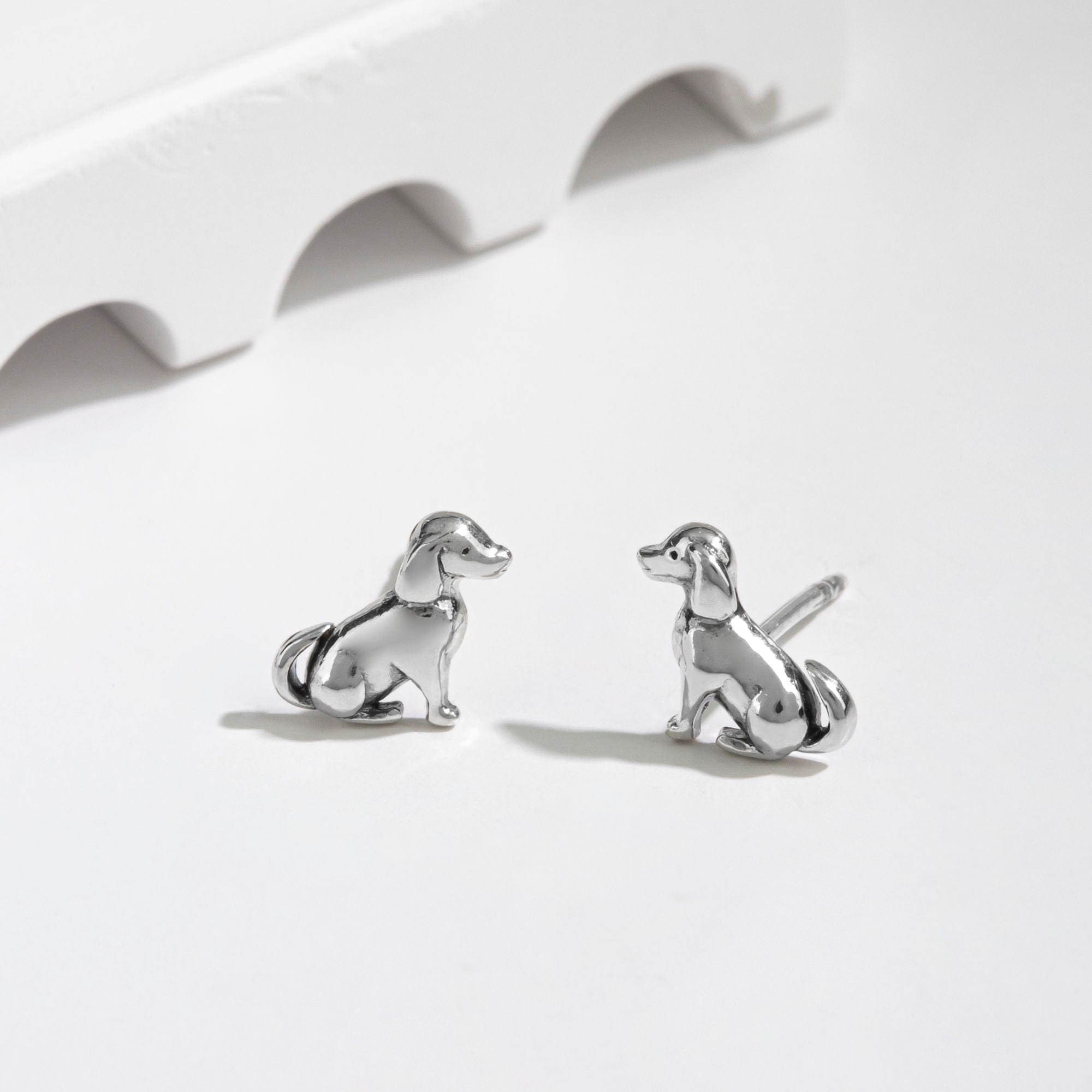 Boma Jewelry Earrings Sitting Puppy Dog Earrings Studs