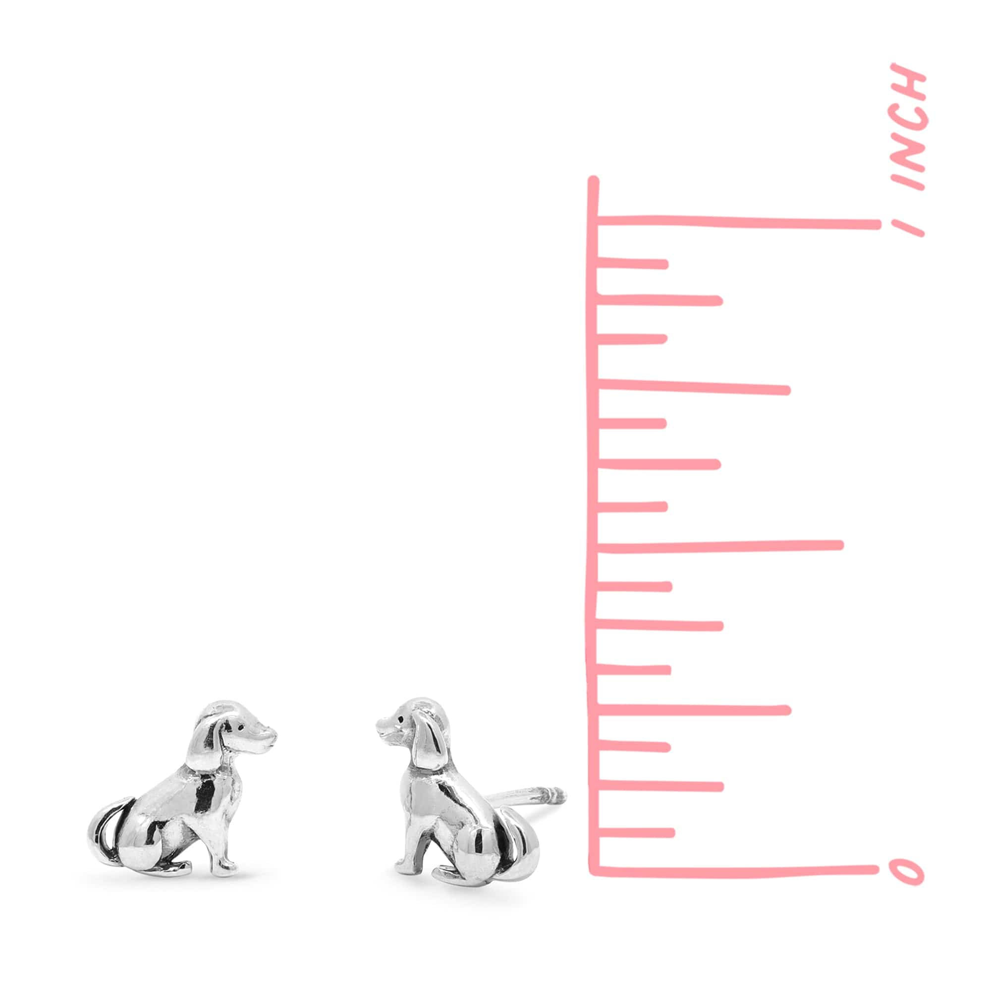 Boma Jewelry Earrings Sitting Puppy Dog Earrings Studs