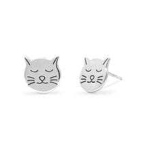 Boma Jewelry Earrings Sleepy Cat Stud Earrings