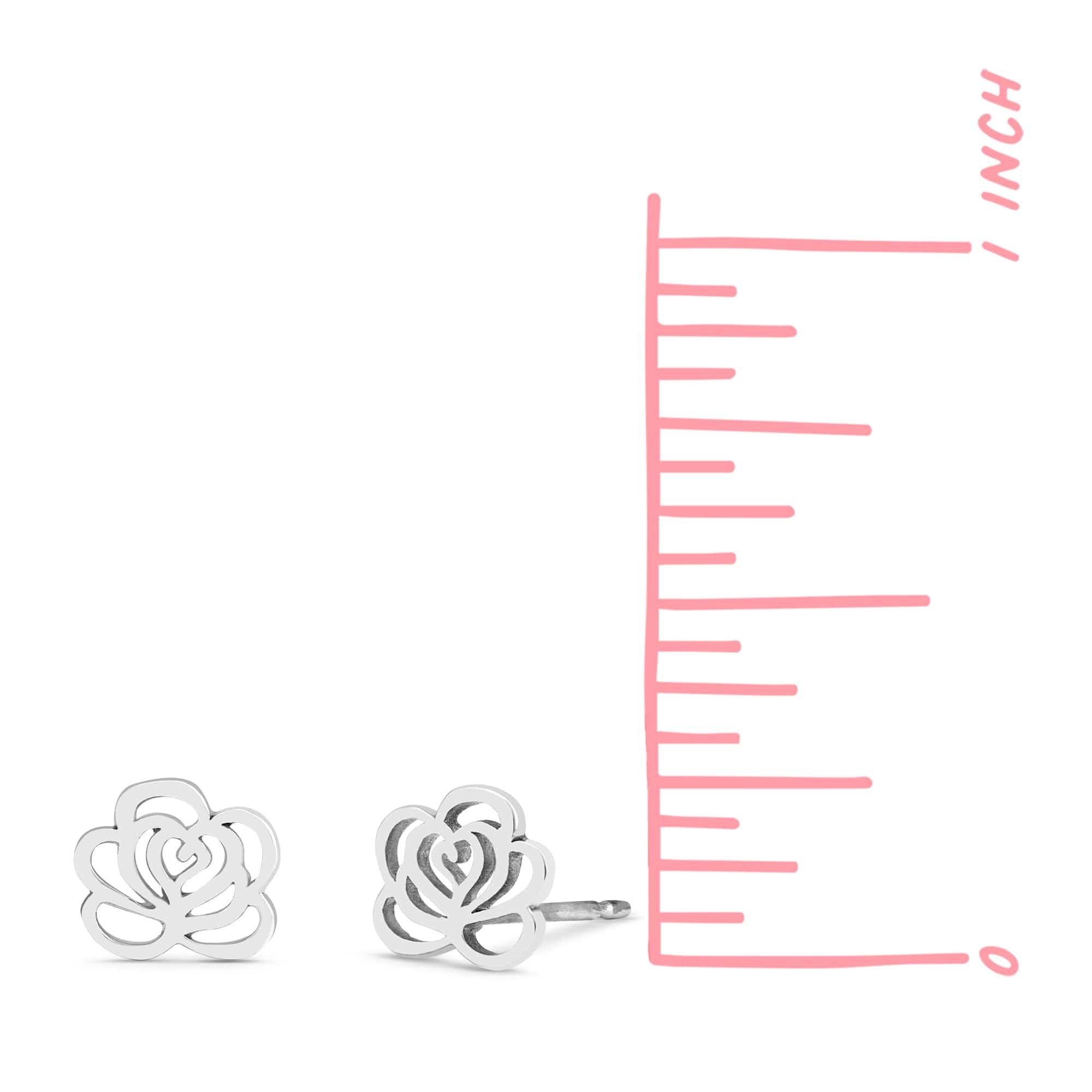 Boma Jewelry Earrings Stencil Flower Studs