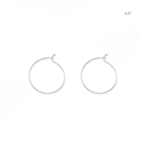 Boma Jewelry Earrings Sterling Silver / 0.8" Aiko Hoop Earrings