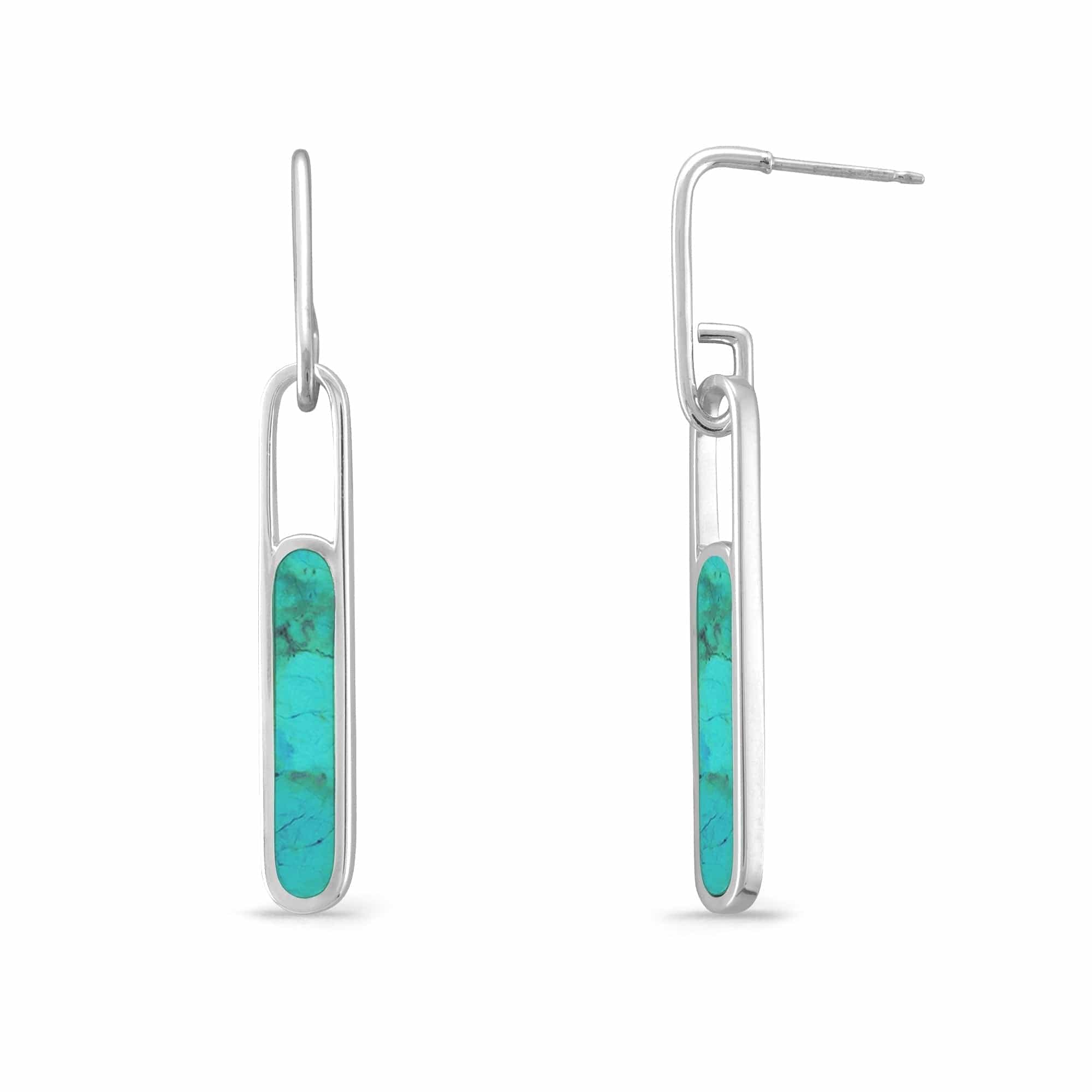 Boma Jewelry Earrings Turquoise Alina Bezel Earrings with Stone