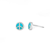 Boma Jewelry Earrings Turquoise Peace Symbol Stone Studs