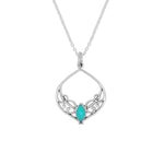 Boma Jewelry Necklaces Turquoise Bohemian Filigree Vine Necklace with Stone